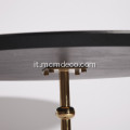 Tavolino Bauble in legno con struttura in acciaio inossidabile